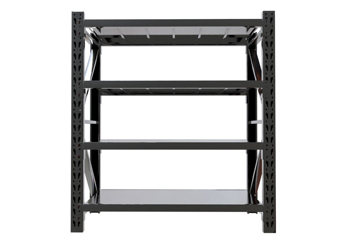 Rivet Interlocking 400-600mm Width Free Standing Storage Rack Heavy Duty Metal Shelf